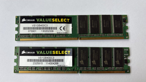 2x1gb corsair valueselect - valueselect, ddr1