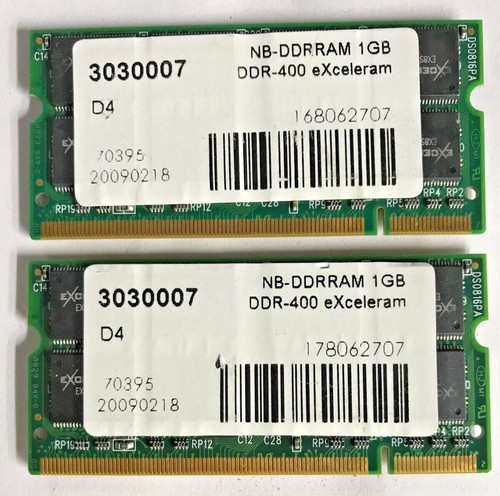 Exceleram 2gb ddr1 - (2x1gb),