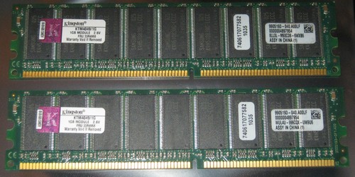 2gb kit kingston ddr1 ram - 2gb,